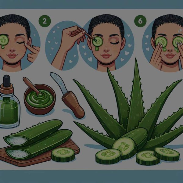 Comment faire un soin apaisant pour les yeux avec du concombre et de l'aloe vera ?